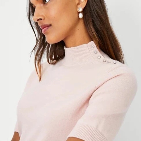 Ann Taylor Light Pink Turtleneck Sweater - Picture 1 of 8